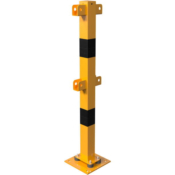 Fixed post | flexible, tiltable | with top and knee bars | Middle post for top and knee bar